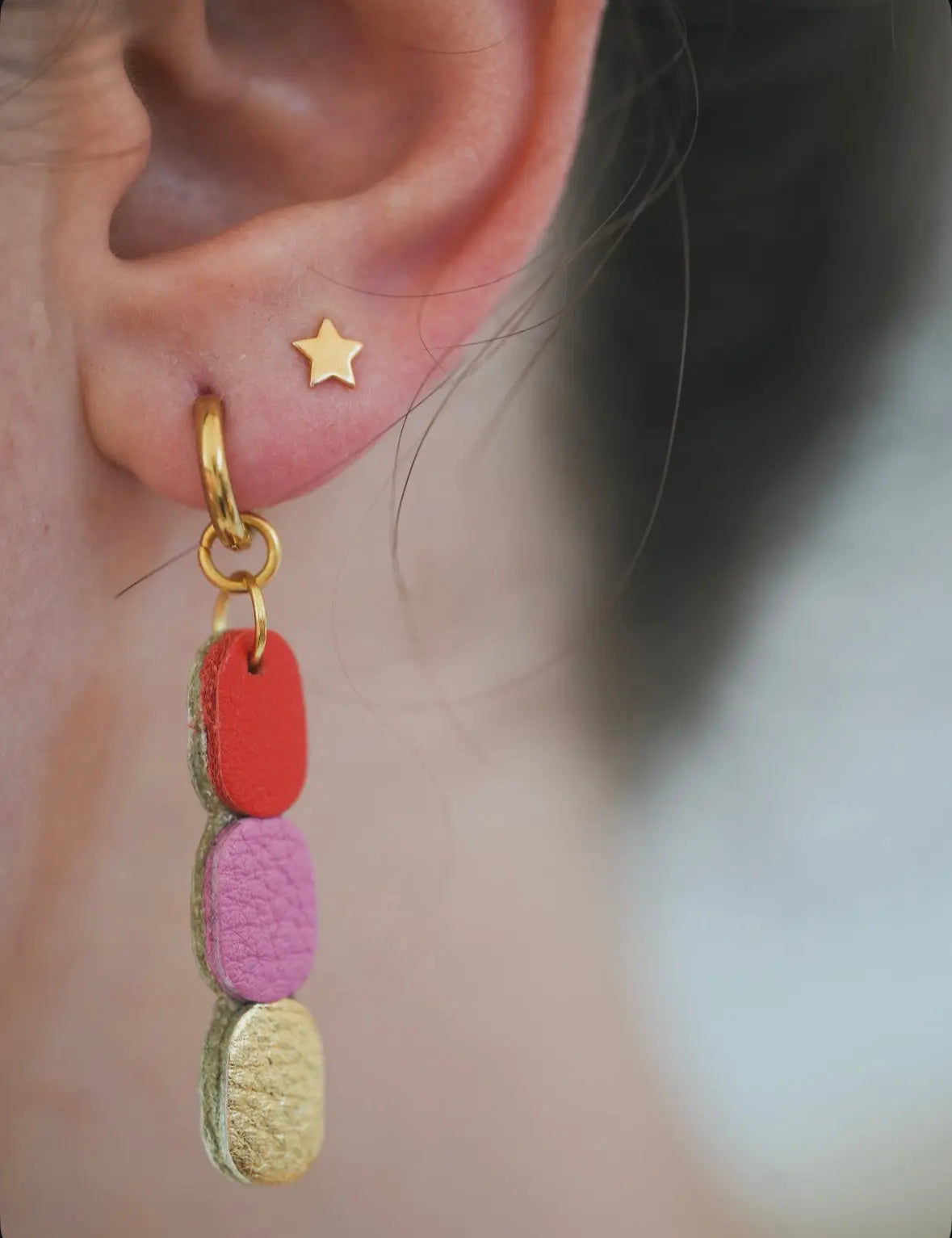 Tricolore - Boucles d’oreilles Maison Pevilia Maison Pevilia