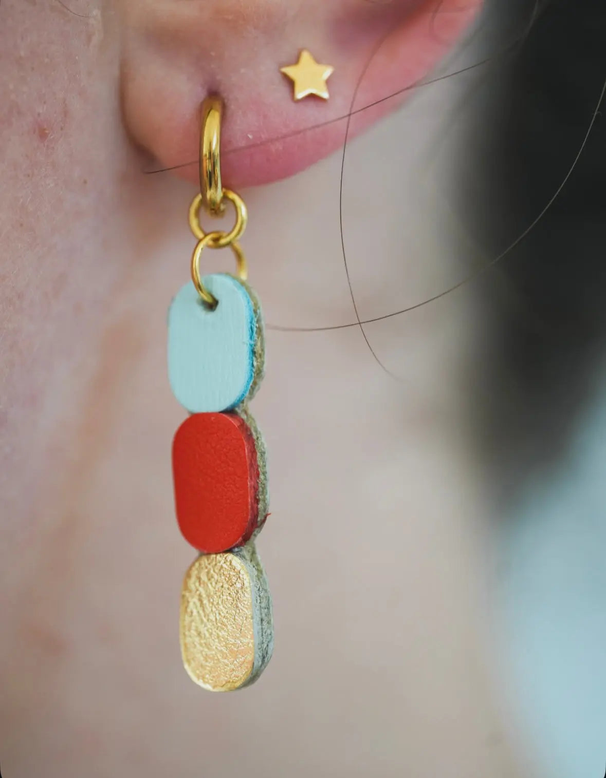 Tricolore - Boucles d’oreilles Maison Pevilia Maison Pevilia