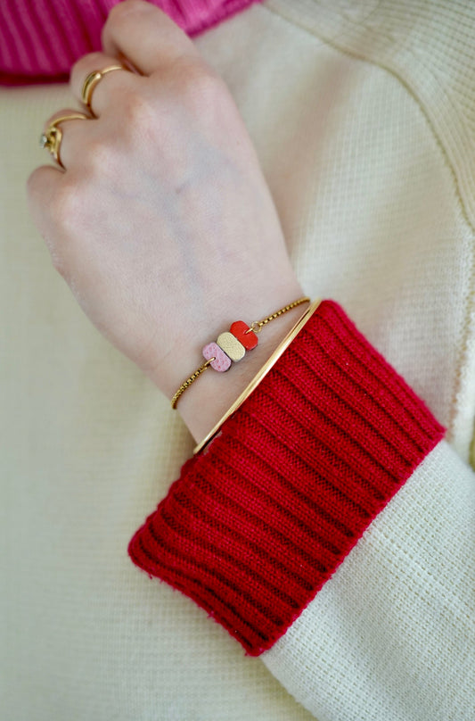 Bracelets chaîne tricolores - Maison Pevilia Maison Pevilia