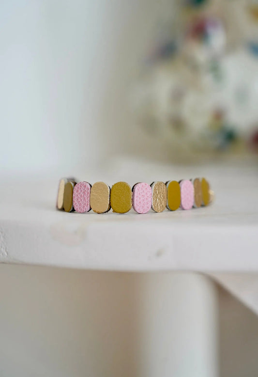 Bracelet tricolore en cuir - Maison Pevilia Maison Pevilia