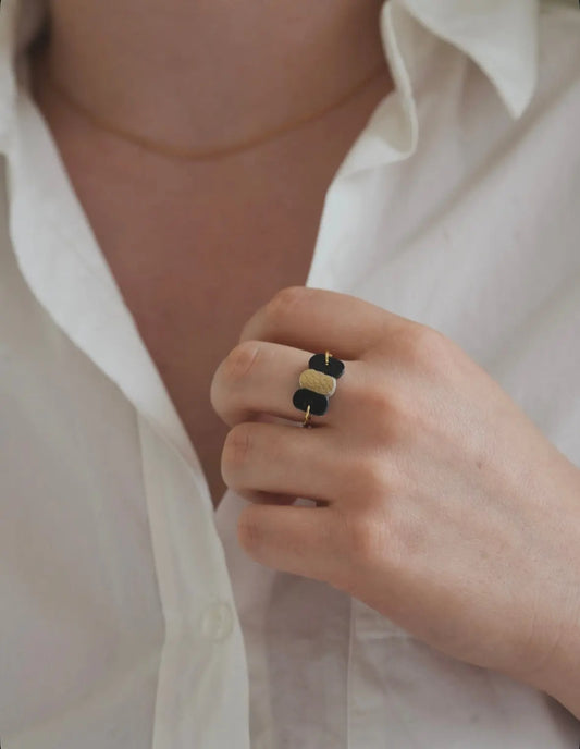 Bague tricolore souple - Maison Pevilia - Maison Pevilia
