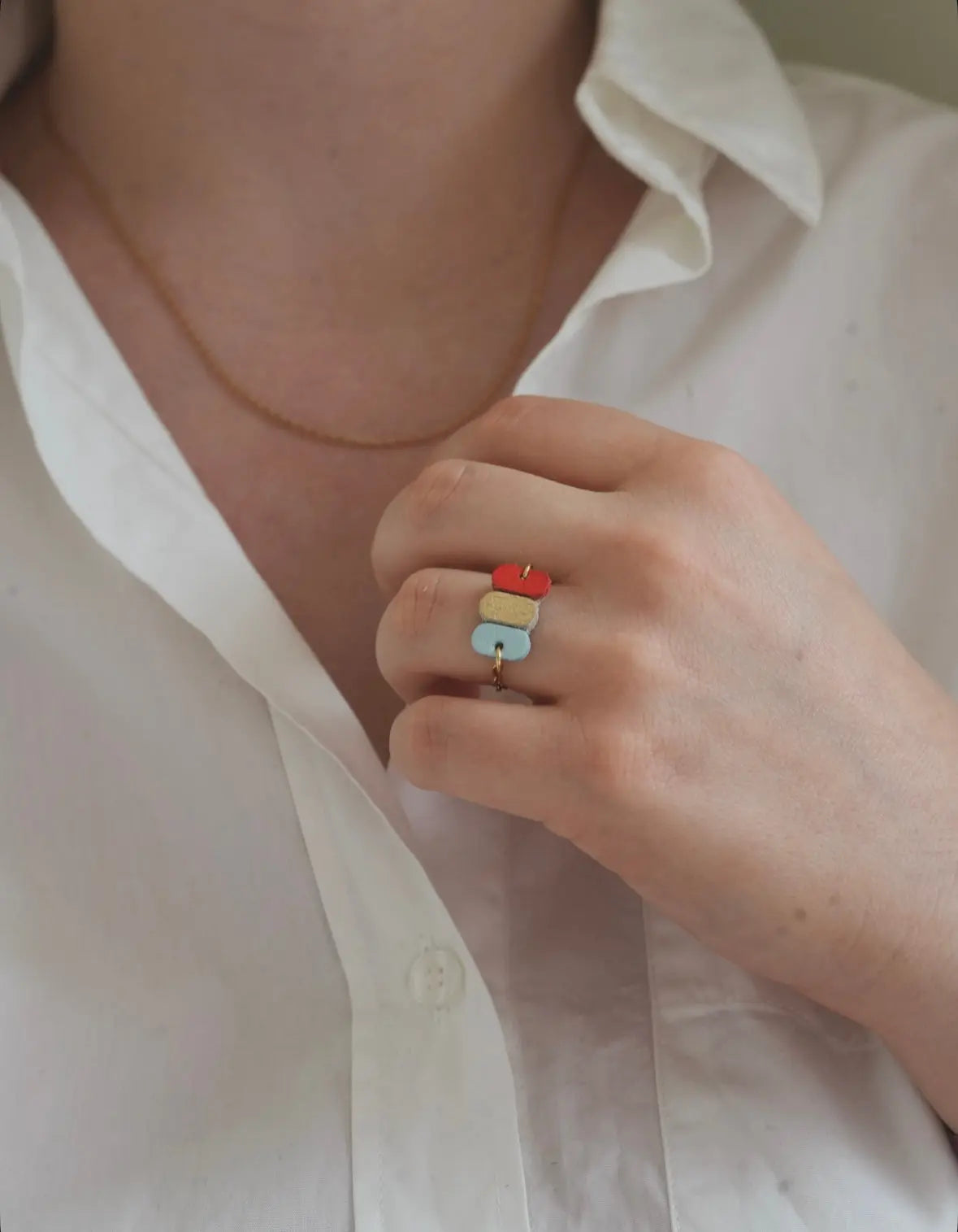 Bague tricolore souple - Maison Pevilia - Maison Pevilia