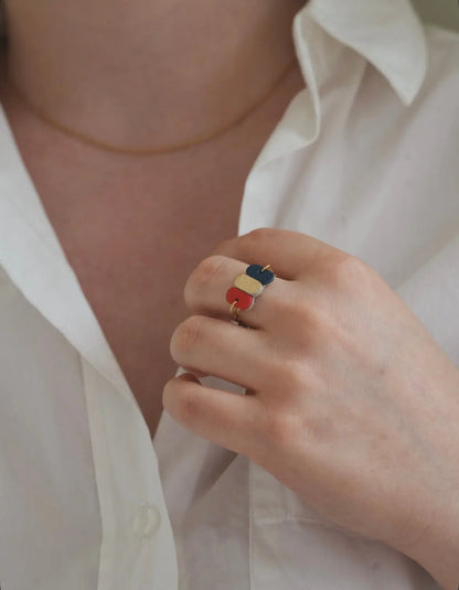 Bague tricolore souple - Maison Pevilia - Maison Pevilia