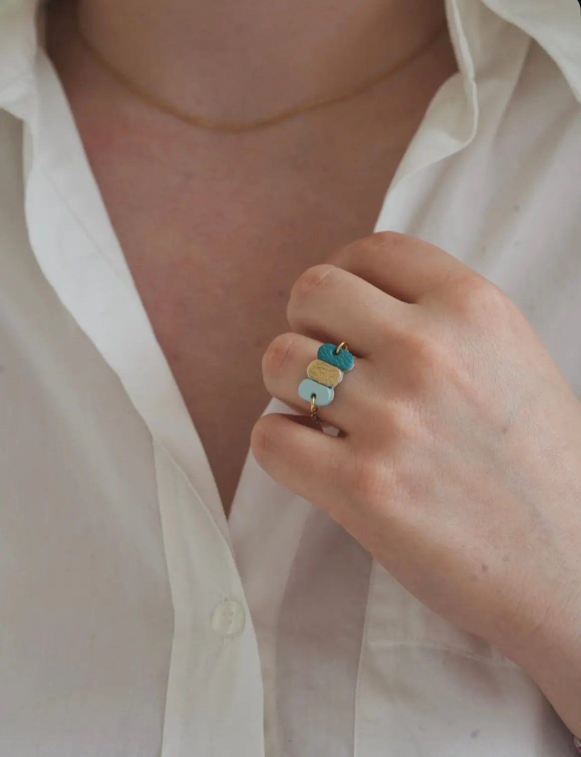 Bague tricolore souple - Maison Pevilia - Maison Pevilia