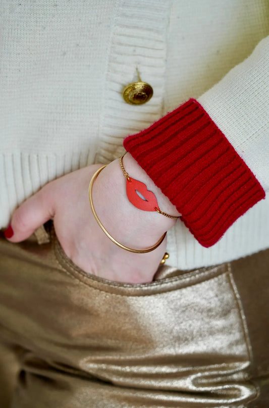 Bracelet chaîne Bouche - Maison Pevilia Maison Pevilia