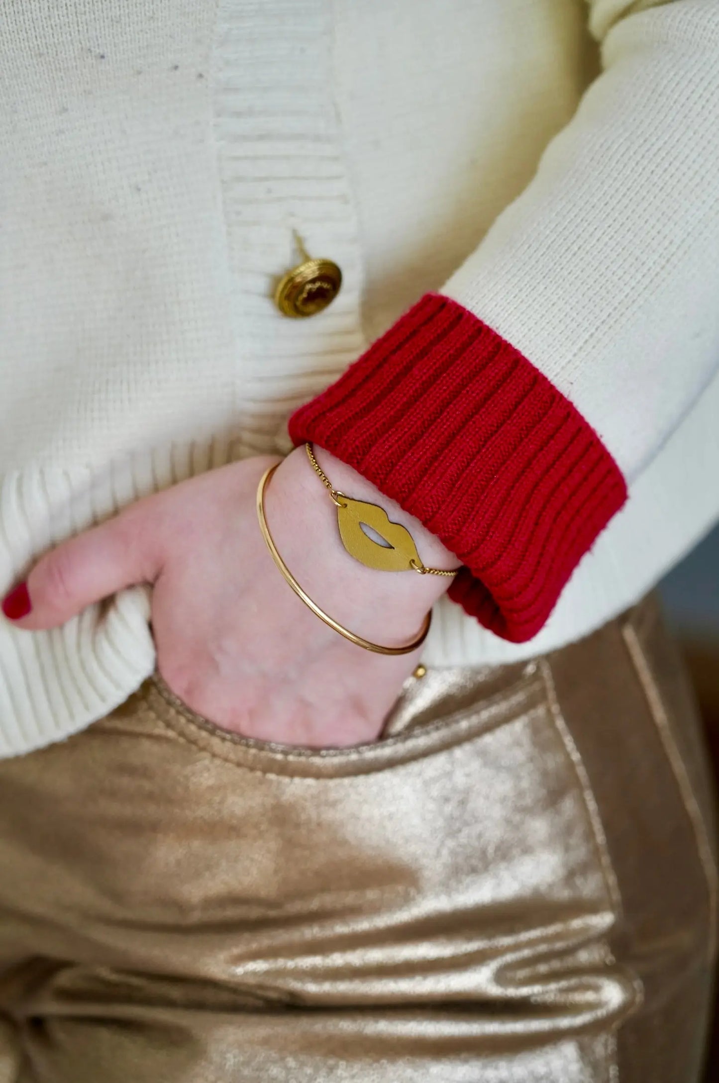 Bracelet chaîne Bouche - Maison Pevilia Maison Pevilia