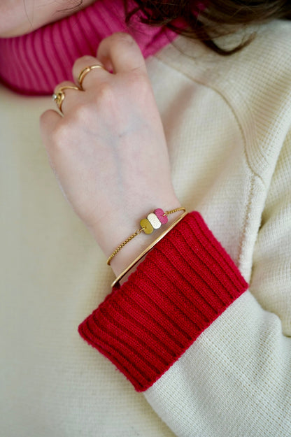 Bracelets chaîne tricolores - Maison Pevilia Maison Pevilia