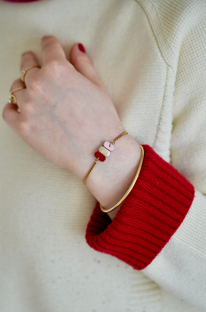 Bracelets chaîne tricolores - Maison Pevilia Maison Pevilia