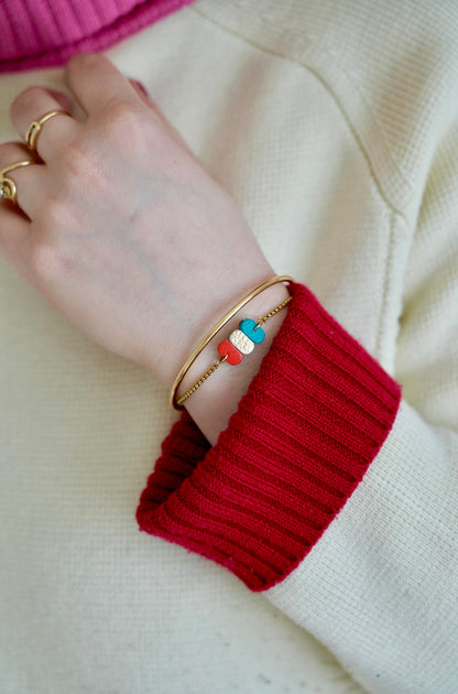 Bracelets chaîne tricolores - Maison Pevilia Maison Pevilia