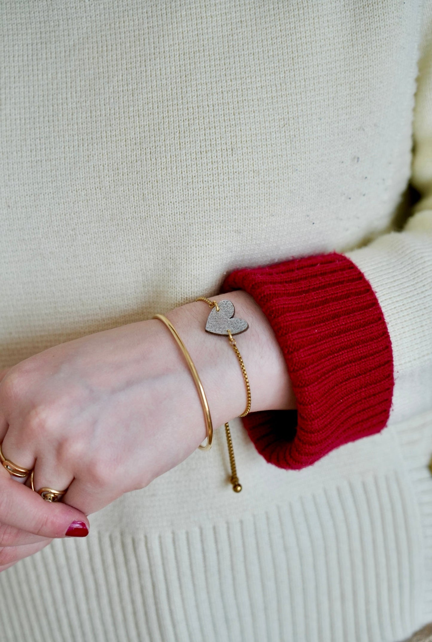 Bracelet chaîne Cœur - Maison Pevilia Maison Pevilia