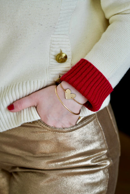 Bracelet chaîne Cœur - Maison Pevilia Maison Pevilia