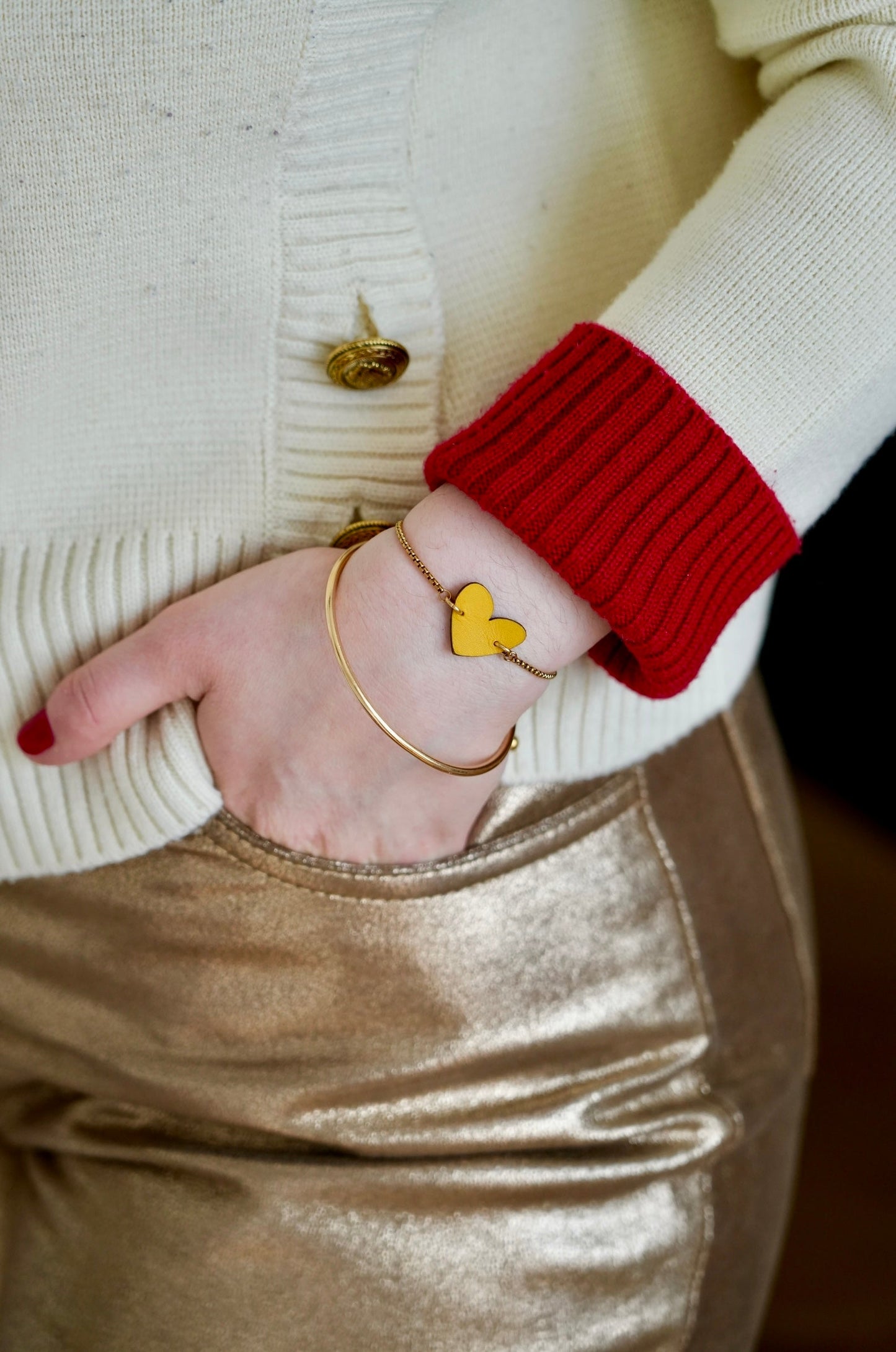 Bracelet chaîne Cœur - Maison Pevilia Maison Pevilia