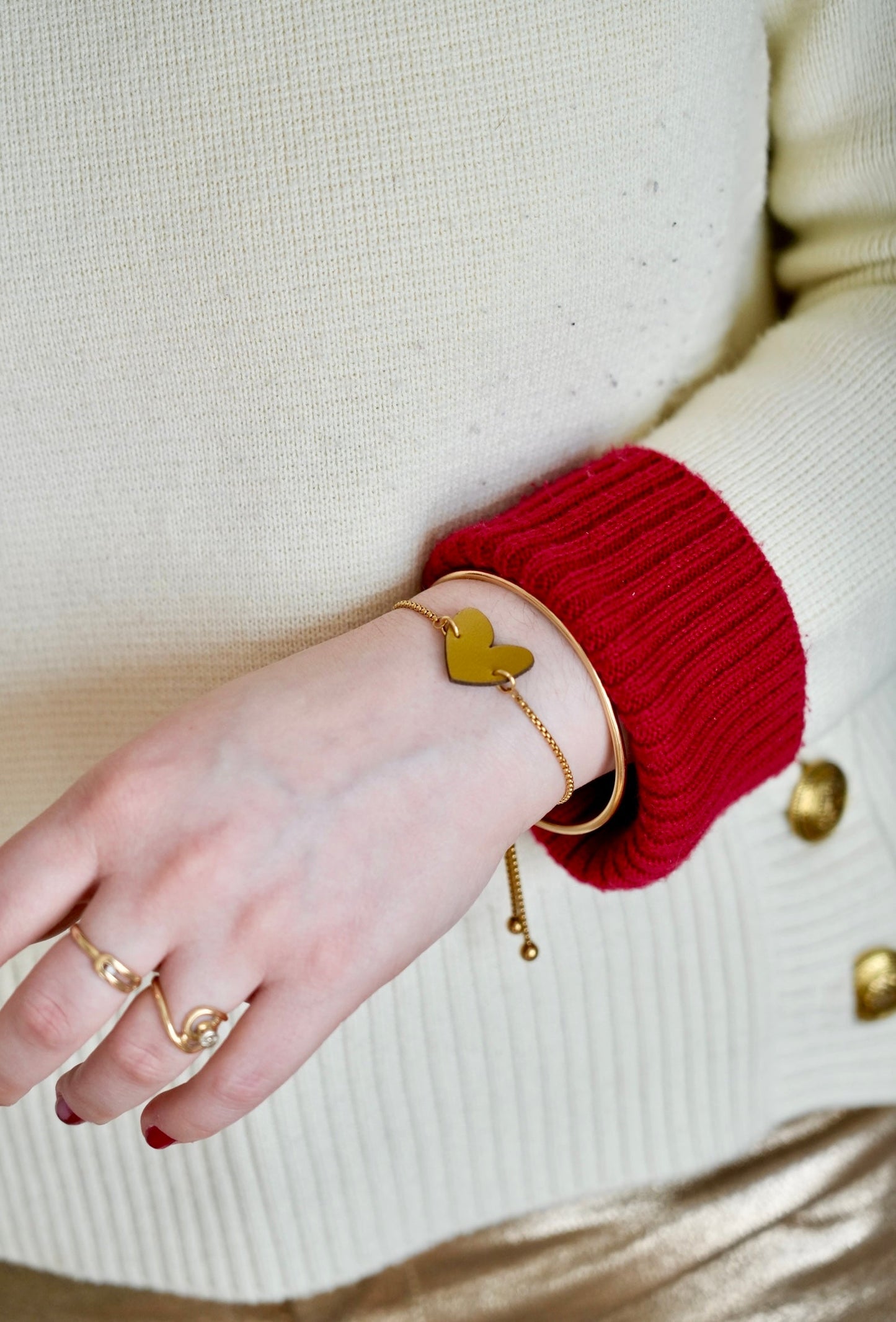 Bracelet chaîne Cœur - Maison Pevilia Maison Pevilia