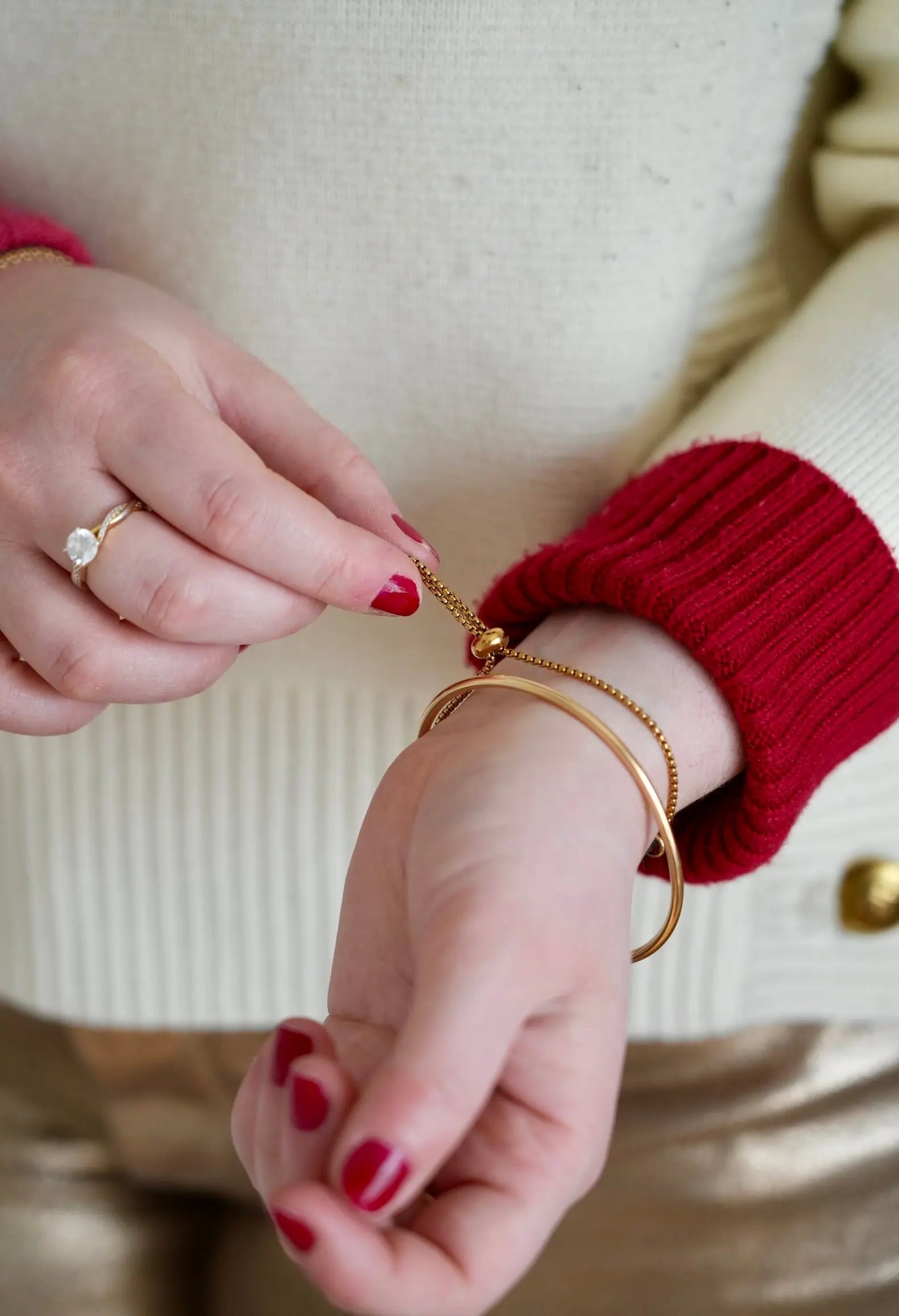 Bracelet tricolore en cuir - Maison Pevilia Maison Pevilia