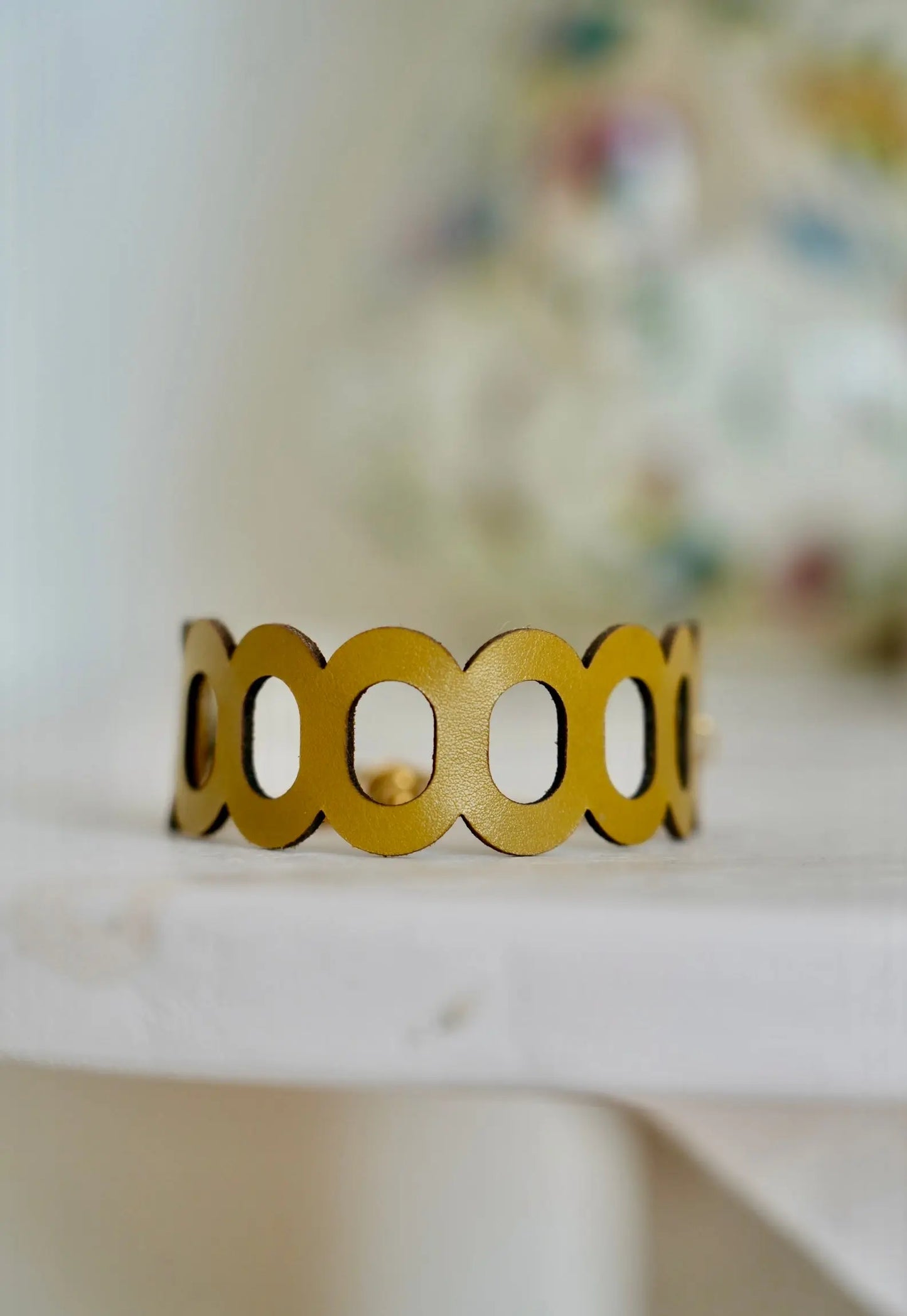 Bracelet maillons en cuir - Maison Pevilia Maison Pevilia