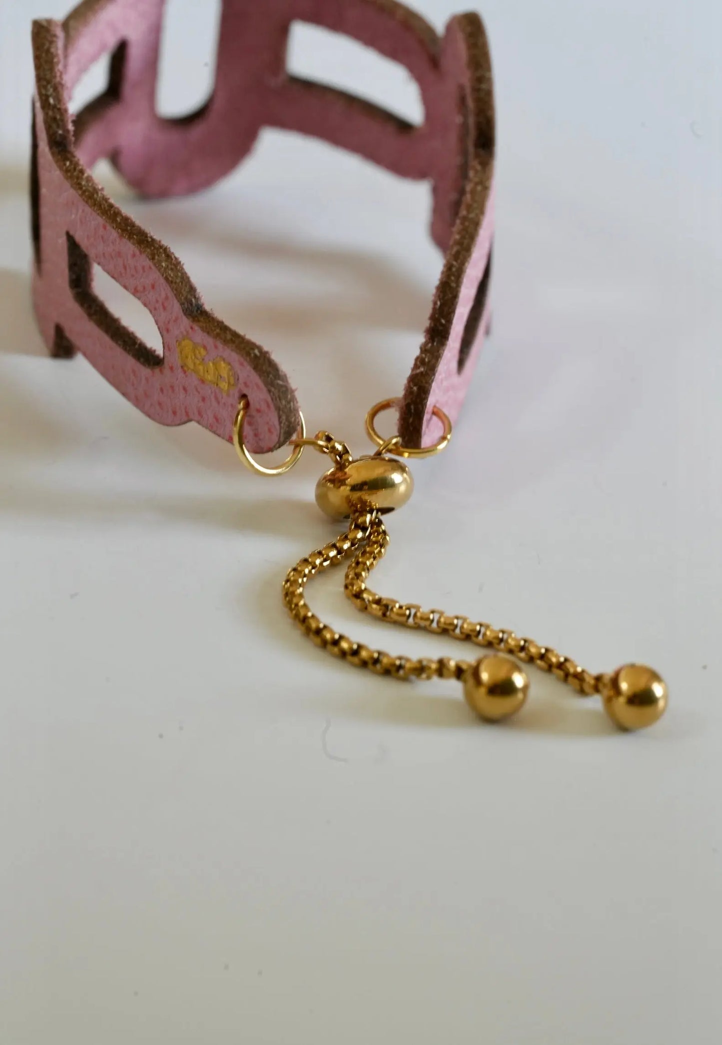 Bracelet maillons en cuir - Maison Pevilia Maison Pevilia