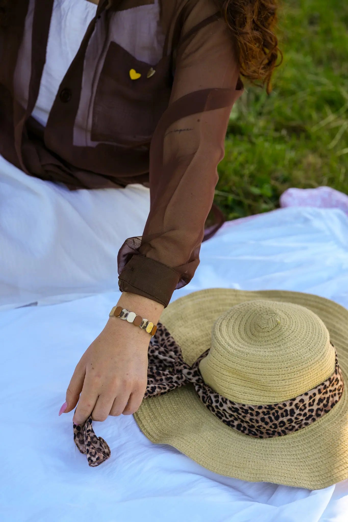 bracelet cuir  Maison Pevilia