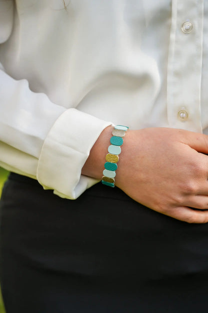 Bracelet tricolore cuir - Maison Pevilia
