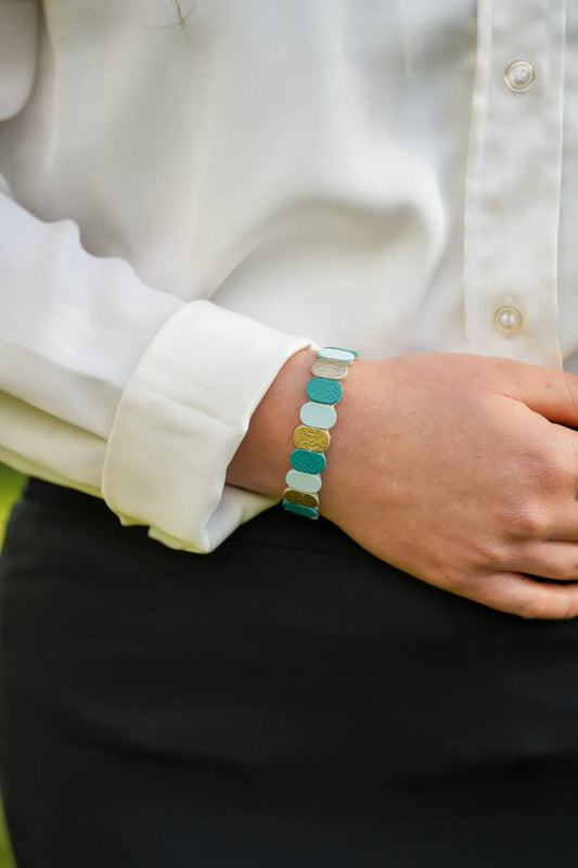 Bracelet tricolore cuir - Maison Pevilia